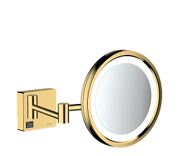 Настенное косметическое зеркало для ванной AddStoris золото, с подсветкой, Hansgrohe 41790990 Hansgrohe
