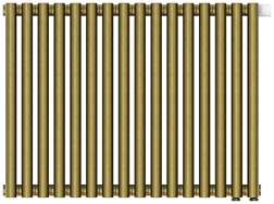 Отопительный дизайн-радиатор Эстет 72х50 см, 16 секций, двухрядный коаксиальный, нижнее подключение, состаренная бронза, Сунержа 05-0322-5016 Сунержа