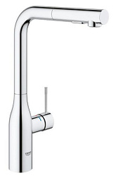 Смеситель для кухни с выдвижной лейкой Essence поворотный излив, Grohe 30270000 Grohe