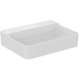 Подвесная раковина Conca 60х45х14,5 см, без отверстия перелива, нижняя поверхность отшлифована, санфарфор, Ideal Standard T382501 Ideal Standard