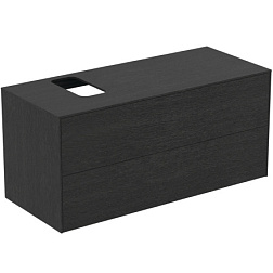 Модуль под раковину Conca 120х50,5х55 см, вырез в столешнице под заказ, копченый дуб, система push-to-open, Ideal Standard T3944Y4 Ideal Standard