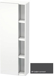 Шкаф-колонна DuraStyle 50х24х140 см, корпус-белый матовый, фронт-графит матовый, левый, подвесной монтаж, Duravit DS1238L4918 Duravit