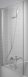 Шторка для ванны Struktura 80х140 см, прозрачная, поворотная, Jacob Delafon E6D042-GA Jacob Delafon