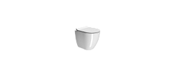 Приставной унитаз Pura 36х50 см, система swirlflush®, универсальный выпуск, безободковый, без сиденья, тихий смыв, GSI 882011 GSI