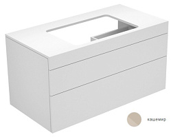 Модуль под раковину Edition 400 105х53,5х54,6 см, кашемир, стекл. накладка глянец, для раковины 60см, система push-to-open, Keuco 31572180000 Keuco