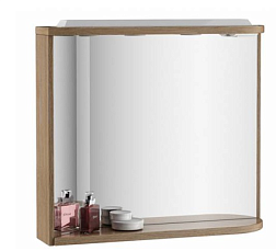 Зеркало Rosa 78х68 см, каппучино/белое, левое, с подсветкой, Ravak X000000947 Ravak