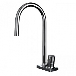 Смеситель для кухни с выдвижной лейкой Kitchen поворотный излив, Fima Carlo Frattini F7028CR Fima Carlo Frattini
