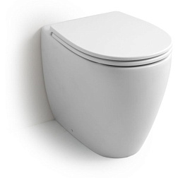 Приставной унитаз Basic 36х52 см, черный матовый, безободковый, без сиденья, White Ceramic W020105 White Ceramic