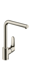 Смеситель для кухни Focus 280 мм, стальной цвет, поворотный излив, Hansgrohe 31817800 Hansgrohe