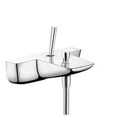 Настенный смеситель PuraVida с выходом на душ (без лейки), неповоротный излив, Hansgrohe 15472000 Hansgrohe