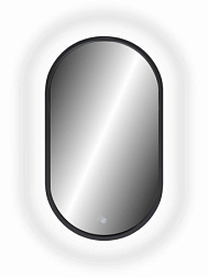 Зеркало Prime Black Led 45х80 см, 22Вт, чёрное, с подсветкой, Continent ЗЛП2199 Continent