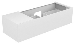 Модуль под раковину Edition 11 140х53,5х35 см, белый глянцевый, со столешницей 35 см слева, система push-to-open, Keuco 31164300000 Keuco