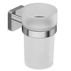 Настенный стакан Vela S хром, с держателем, Kludi 2597505 Kludi