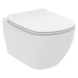 Подвесной унитаз Idealmood 36,5х53,5 см, микролифт, быстросъемное, тонкое, AquaBlade®, безободковый, с сиденьем, Ideal Standard T4665V1 Ideal Standard