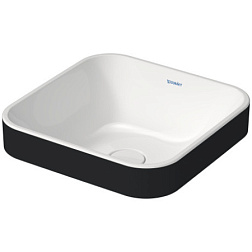 Накладная раковина Happy D.2 Plus 40х40х16,5 см, санфарфор, черный матовый, Duravit 2359406100 Duravit