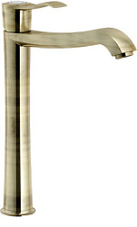 Высокий смеситель на столешницу Sofi 25 см, неповоротный излив, бронза, с донным клапаном, Nobili SI98128/2BR Nobili