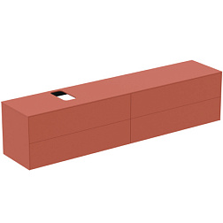 Модуль под раковину Conca 238,7х50,5х55 см, вырез в столешнице под заказ, 4 ящика, матовый закат, система push-to-open, Ideal Standard T4337Y3 Ideal Standard