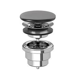 Сливной набор для раковины чёрный цвет, без перелива, Villeroy&Boch 680800R7 Villeroy&Boch