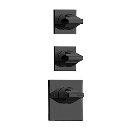 Лицевая часть встраиваемого смесителя Apice матовый, 3 функции, чёрный цвет, Bossini Z035203.073 Bossini