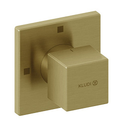 Лицевая часть встраиваемого вентиля Decus на 3 положения, брашированное золото, Kludi 54846N075 Kludi