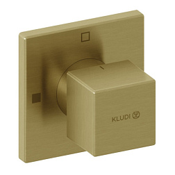 Встраиваемый переключатель для смесителя Decus без внутренней части, на 2 положения, брашированное золото, Kludi 54847N075 Kludi