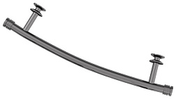 Полка для полотенцесушителя 37 см, выгнутая, чёрный глянец, Сунержа 01-2011-0370 Сунержа