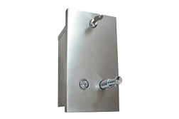 Настенный дозатор встраиваемый в стену, цвет стальной, без держателя, Nofer 03201.S Nofer