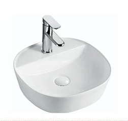 Накладная раковина SPIN 40 CG 40,5х40,5х12 см, санфарфор, с отв. под смеситель, Nofer 23541 Nofer