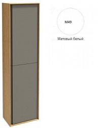 Шкаф-колонна Rythmik pure 40х150х25 см, белый лак матовый, 2 дверцы, 3 съемные стеклянные полочки и 1 фиксированная, правый, подвесной монтаж, Jacob Delafon EB1774D-M49 Jacob Delafon