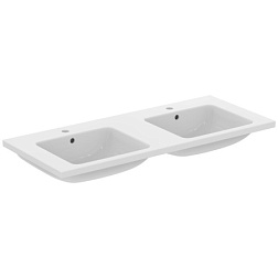 Подвесная раковина I.life B 120,5х51,5х15,5 см, санфарфор, двойная, с отв. под смеситель, Ideal Standard T460201 Ideal Standard