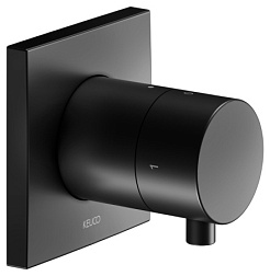 Лицевая часть встраиваемого вентиля IXMO матовый, square, рукоятка Comfort, 2 функции, чёрный цвет, Keuco 59557371002 Keuco