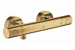 Настенный смеситель без излива Grohtherm 1000 Cosmopolitan золото, без лейки, термостат, Grohe 34065GL2 Grohe