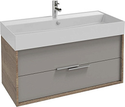Модуль под раковину Vivienne 99,9х45,2х45,2 см, корпус дуб давос натуральный, фасад серый матовый, Jacob Delafon EB1668-E75-J54 Jacob Delafon