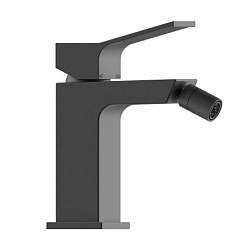 Смеситель для биде Aki матовый, чёрный цвет, с донным клапаном, Bossini Z00708.073 Bossini