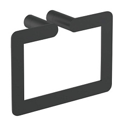 Кольцевой полотенцедержатель Verona прямоугольный, матовый, цвет черный, Nofer 16880.N Nofer