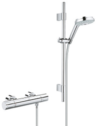 Настенный смеситель без излива Grohtherm 3000 Cosmopolitan с лейкой, термостат, Grohe 34275000 Grohe