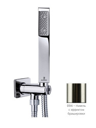 Душевая лейка Cube 1 режим ручной лейки, никель, шланг в комплекте, для встр. смесителя, Bossini CB4004C.094 Bossini