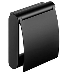 Держатель туалетной бумаги Plan матовый, цвет черный, с крышкой, Keuco 14960370000 Keuco