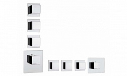 Лицевая часть встраиваемого смесителя Cube 3 функции, Bossini Z032205.030 Bossini