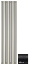 Отопительный дизайн-радиатор Эстет 54х180 см, 12 секций, темный титан муар, двухрядный глухой, Сунержа 15-0302-1812 Сунержа
