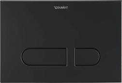 Клавиша смыва DuraSystem матовая, пластик, механическая, черная, Duravit WD5001031000 Duravit