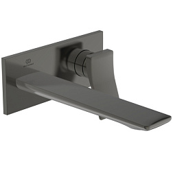 Внешняя часть встраиваемого смесителя для раковины Conca матовый, длина излива 22см, чёрный цвет, Ideal Standard A7372A5 Ideal Standard