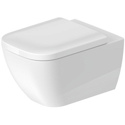 Подвесной унитаз Happy D.2 36,5х54 см, wondergliss, безободковый, без сиденья, Duravit 22220900001 Duravit