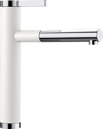 Смеситель для кухни с выдвижной лейкой Linee s, хром / белый, Blanco 518441 Blanco