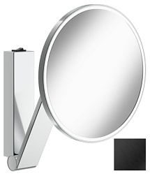 Настенное косметическое зеркало для ванной iLook_move круглое, 21 см, цвет черный, с подсветкой, Keuco 17612139004 Keuco
