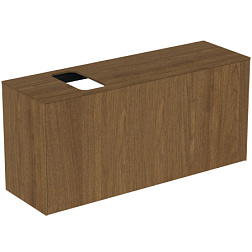 Модуль под раковину Conca 120х37,3х55 см, 1 ящик, вырез в столешнице под заказ, темный орех, система push-to-open, Ideal Standard T3938Y5 Ideal Standard