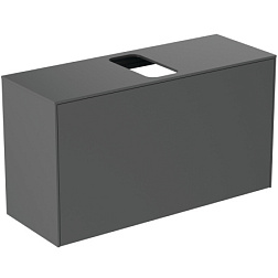 Модуль под раковину Conca 100х37,3х55 см, 1 ящик, антрацит матовый, система push-to-open, Ideal Standard T3936Y2 Ideal Standard