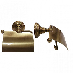 Держатель туалетной бумаги Classico бронза, с крышкой, Nicolazzi 1492BZ Nicolazzi