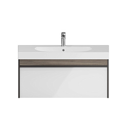 Модуль под раковину Modula 97,5х47,3х42 см, белый глянцевый/арабика, Kerama Marazzi MO.100.1+1\AR Kerama Marazzi