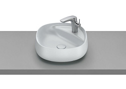 Накладная раковина Beyond 45,5х45,5х16 см, soft square, цвет жемчуг, fineceramic, с отв. под смеситель, Roca 3270B9630 Roca